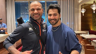 Varun Dhawan Is ‘Very Excited’ As He Meets Team India, Shares a Happy Click With Shikhar Dhawan